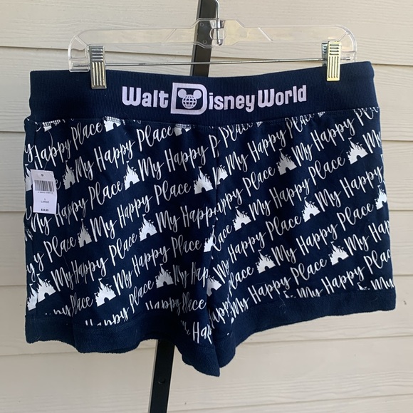 NEW Walt disney world “my happy place” cotton blend pajama shorts large - Picture 6 of 8